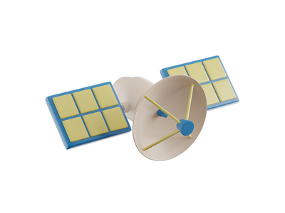 卫星 3D 图标(Satellite 3D Icon)