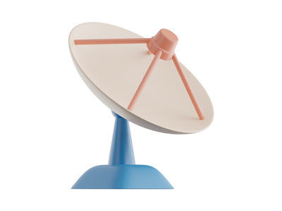 卫星天线 3D 图标(Satellite Dish 3D Icon)