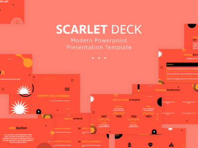 猩红色的PowerPoint演示模板(Scarlet PowerPoint Presentation Template)