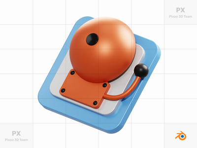 3D 学校和教育图标包-学校钟(3D School & Education Icons Pack - School Bell)