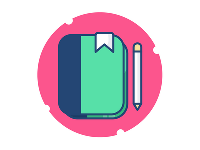 书本填充样式图标(School book filled style icon)