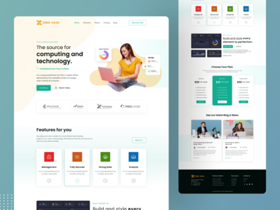 Ionix-SaaS 登陆页面 UI 设计 UI 设计。(Ionix-SaaS Landing Page UI Design UI Design.)