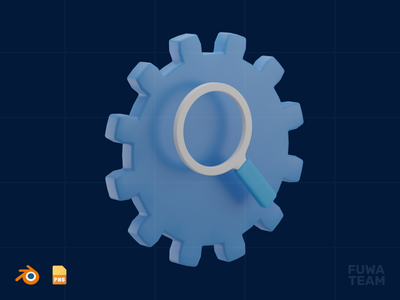 搜索优化-3D SEO 插图(Search Optimization - 3D SEO Illustration)