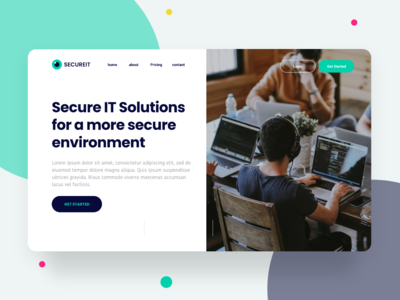安全 IT 解决方案服务登陆页面(Secure IT Solutions services Landing page)