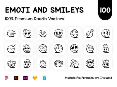 笑脸和表情符号图标的集合(Collection of Smileys and Emoji Icons)