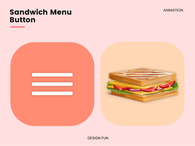 移动和登陆页面的三明治菜单按钮设计(Sandwich Menu Button Design for Mobile and Landing Page)