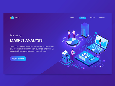 Seo Analysis Isometric Concept Landing Page(Seo Analysis Isometric Concept Landing Page)