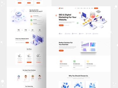 GrowBe - SEO 和数字营销登陆页面(GrowBe - SEO & Digital Marketing Landing Page)