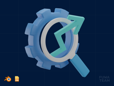 SEO 性能-3D SEO 插图(SEO Performance - 3D SEO Illustration)