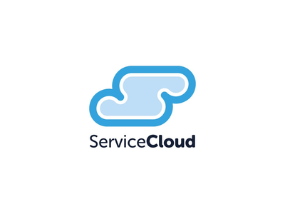服务云矢量标志设计模板(Service Cloud Vector Logo Design Template)