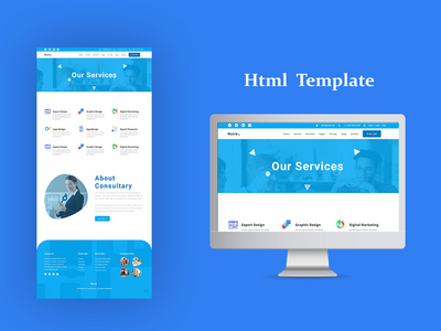 数字代理服务页面 html 模板(Digital Agency services page html template)