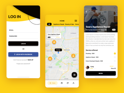 xd 文件中的在线服务基础应用程序设计(Online Service base Application Design in xd file)