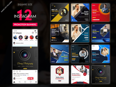 一套多用途 Instagram 和 Facebook 帖子模板(Set of Multipurpose Instagram and Facebook Post Templates)