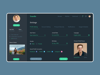 用户配置文件设置设计(User Profile Settings Design)