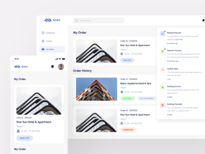 Sewo - 房地产仪表板（我的订单）(Sewo - Real Estate Dashboard (My Order))