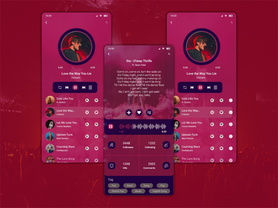 Shazam 音乐播放器应用重新设计(Shazam Music Player App Redesign)
