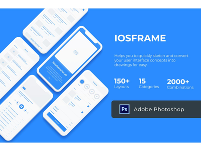 iOS Wireframe Mobile UIT KIT - Photoshop 版本(iOS Wireframe Mobile UIT KIT - Photoshop Version)