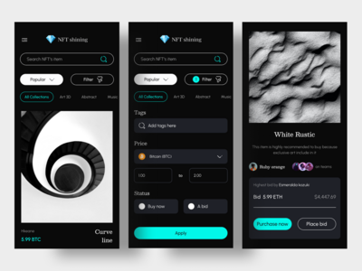 Shining - NFT 市场（探索）(Shining - NFT Marketplace (Explore))