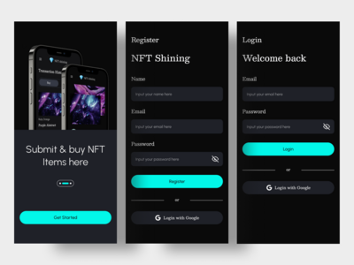 Shining - NFT 市场（登录和注册）(Shining - NFT Marketplace (Login & Register))