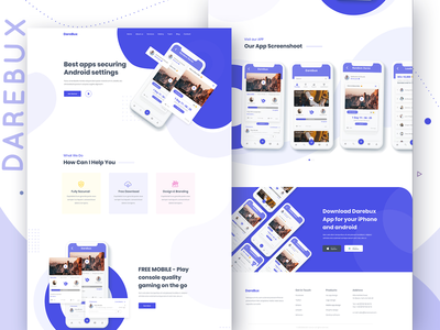 保存您的数据网站登陆页面 UI 模板(Save Your data Website Landing Page UI Template)