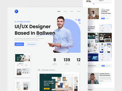 网络声音 |网站作品集/个人简历 FIGMA 模板(WebSonal | Website Portfolio/ personal CV FIGMA template)