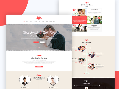 Marrid- 活动和婚礼网页模板(Marrid- Event & Wedding web Templates)