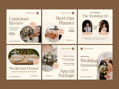 婚礼 Instagram 帖子模板(Wedding Instagram Post Template)