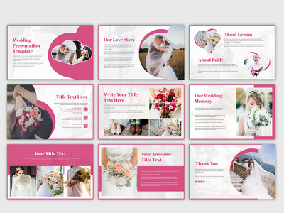 婚礼演示文稿 psd 模板(Wedding presentation psd template)