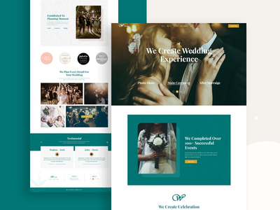 婚礼策划师网站模板(Wedding planner Website Template)