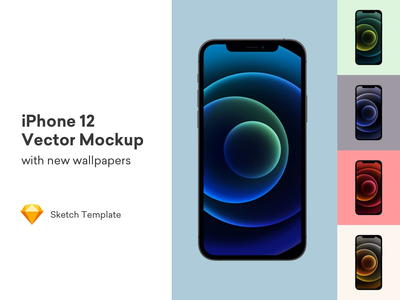 iPhone 12 矢量样机(iPhone 12 Vector Mockup)