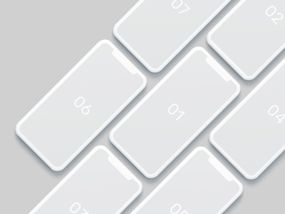 iphone X 粘土模型(iphone X clay mockup)