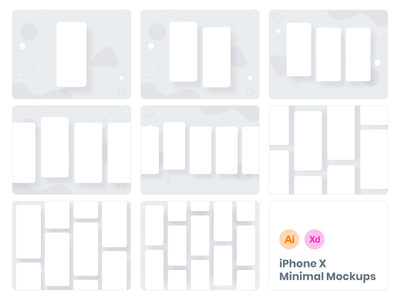 iPhone X 最小模型(iPhone X Minimal Mockups)