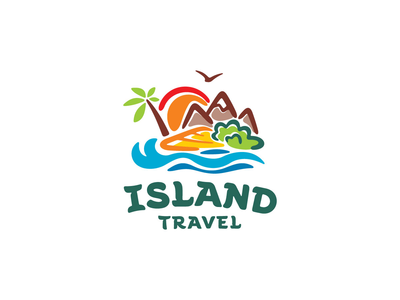 海岛旅游标志设计(Island travel logo design)
