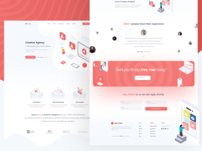 ISOmetric SaaS 登陆页面(ISOmetric SaaS Landing Page)