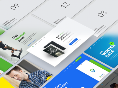 等距网站样机(Isometric Website Mockup)