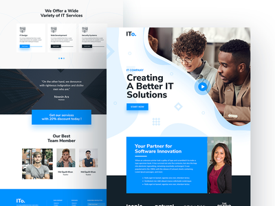IT 解决方案和服务登陆页面模板(IT Solutions & Services Landing Page Template)