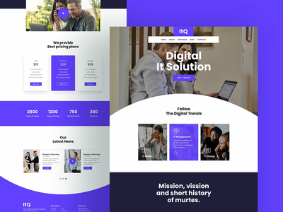 IT解决方案公司登陆页面模板(IT Solutions Company Landing Page Template)