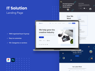 IT 解决方案网站登陆页面(IT Solution Website Landing Page)