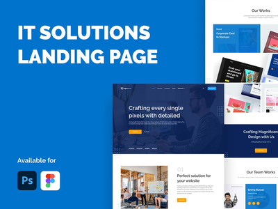 IT 解决方案网站登陆页面(IT Solution Website Landing Page)