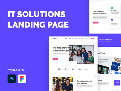 IT 解决方案网站登陆页面(IT Solution Website Landing Page)