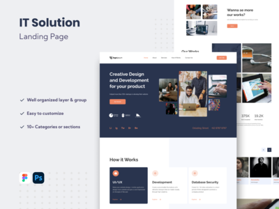 IT 解决方案网站登陆页面(IT Solution Website Landing Page)