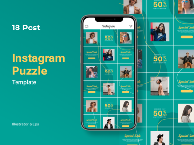 Instagram 拼图模板 - Easytemp(Instagram puzzle template - Easytemp)