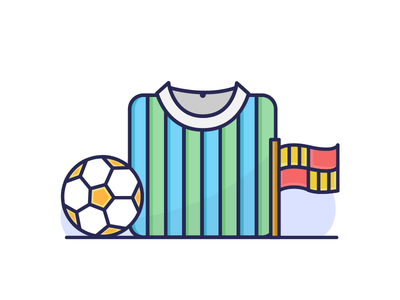 球衣、球和旗(Jersey, Ball and Flag)