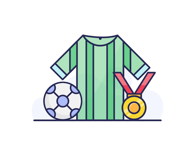 球衣、球和奖牌(Jersey, ball and medal)