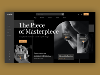 Pearlie Jewellery - 登陆页面横幅(Pearlie Jewellery - Landing Page Banner)