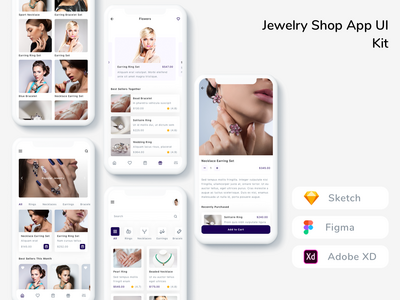 珠宝店应用程序 UI 套件(Jewelry Shop App UI Kit)