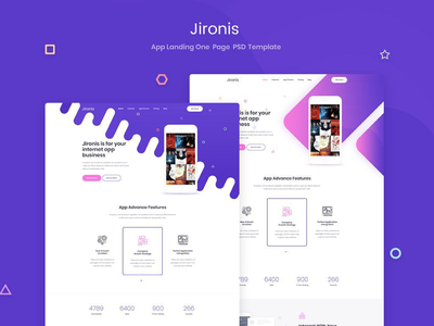 Jironis - 应用登陆一页 PSD 模板(Jironis - App Landing One Page PSD Template)