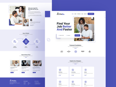 工作委员会登陆页面模板 - 工作查找器模板(Job Board Landing Page Template - Job Finder Template)