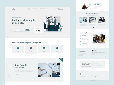 Job Finder 网站登陆页面(Job Finder website Landing Page)