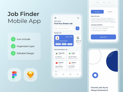 求职者移动应用程序(Job Finder Mobile App)
